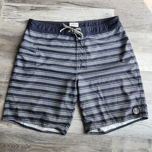 Captain Fin Co Men’s Board Shorts 34 Gray Velcro Pocket Surf Swim